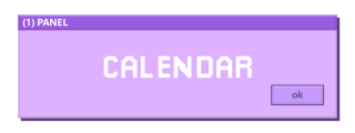 Calendar Panel from Cute Retro Windows Panels Theme.